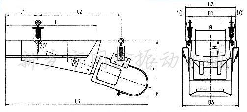 GZ系列電磁振動(dòng)給料機(jī)產(chǎn)品外形尺寸圖-同鑫振動(dòng)機(jī)械